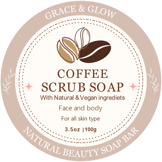 β Coffee Scrub Soap Bar β Wake Up Your Skin Naturally 100g