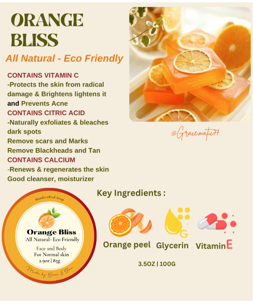 π Orange Bliss Soap Bar β Naturally Exfoliating & Eco-Friendly 100g