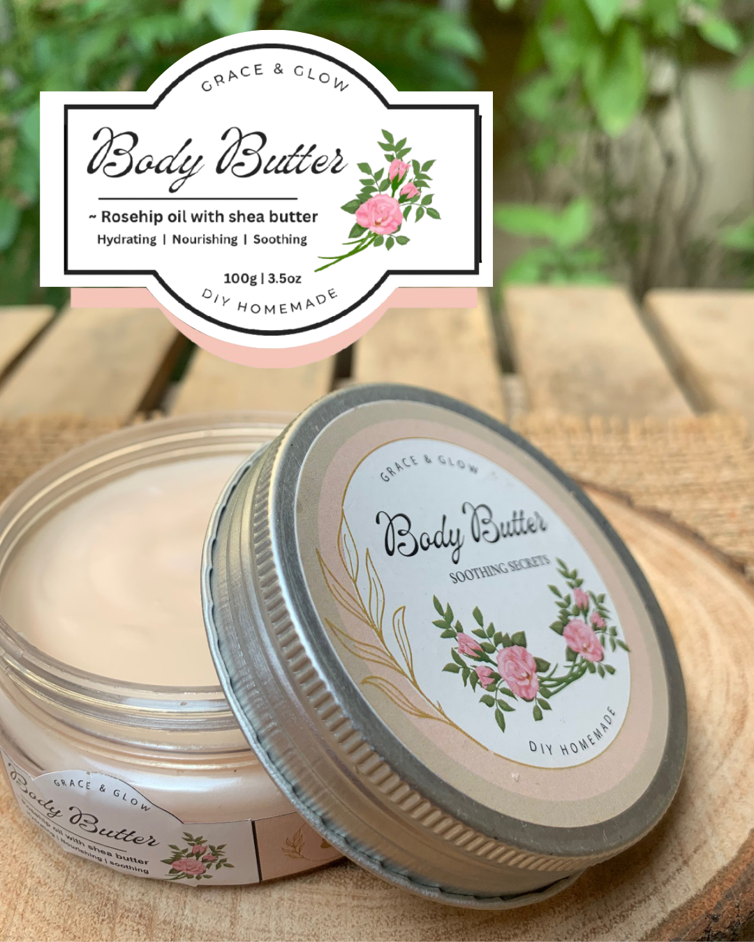 πΈ Body Butter β Rosehip Oil & Shea Butter