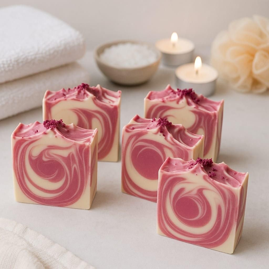 š¹ Rose Petals Cold Process Soap Bar (Cold Process)