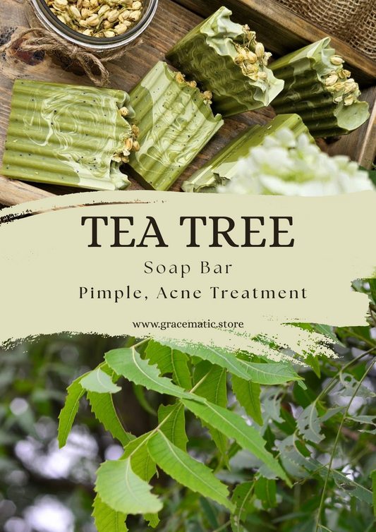 🍃 Tea Tree Gel Bar – Say Goodbye to Acne 100g