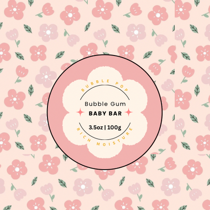 Baby Soap Bar – Bubble Gum Bliss🌸