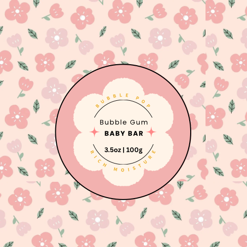 Baby Soap Bar – Bubble Gum Bliss🌸