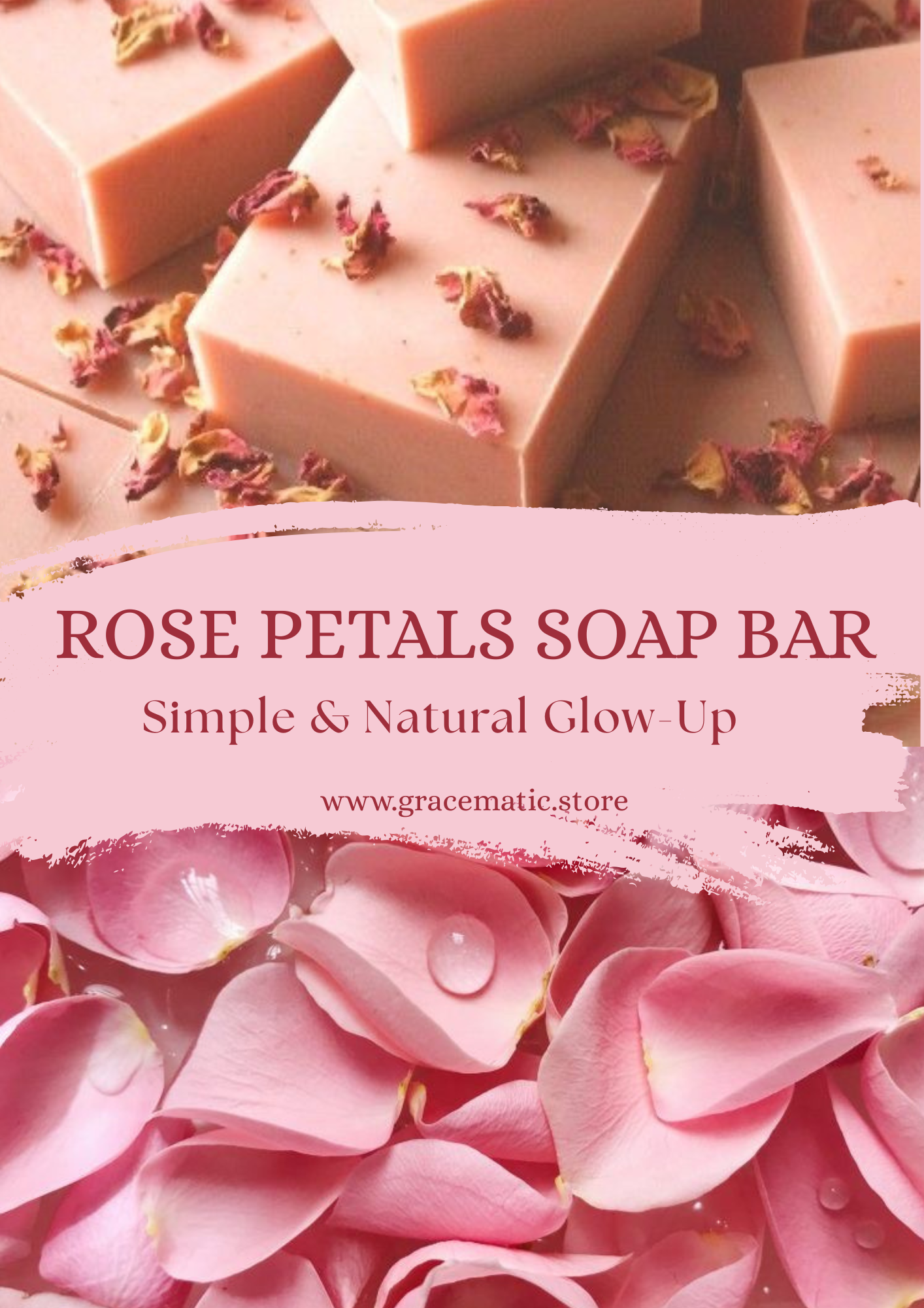 🌹 Rose Petals Soap Bar – Simple & Natural Glow-Up 100g