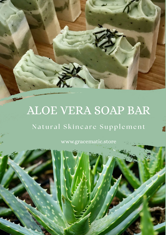 🌿 Aloe Vera Soap Bar – Natural Skincare Supplement 100g