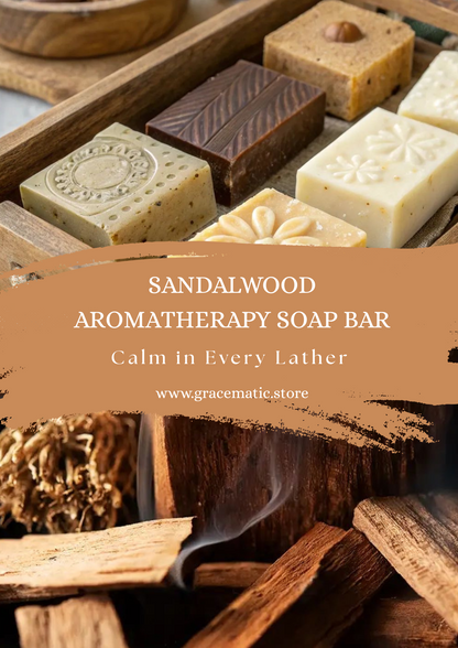 🪵 Sandalwood Aromatherapy Soap Bar – Calm in Every Lather 100g