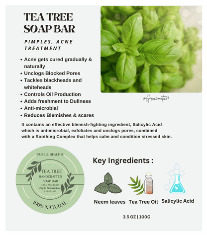 🍃 Tea Tree Gel Bar – Say Goodbye to Acne