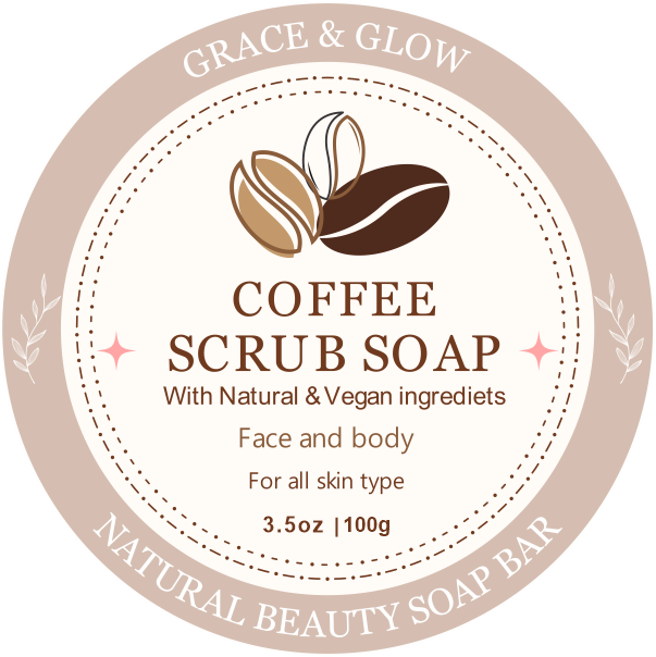 ☕ Coffee Scrub Soap Bar – Wake Up Your Skin Naturally