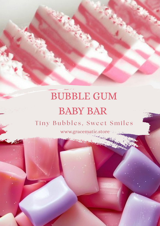Baby Soap Bar – Bubble Gum Bliss🌸