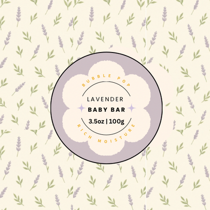🌿 Baby Soap Bar – Lavender Calm