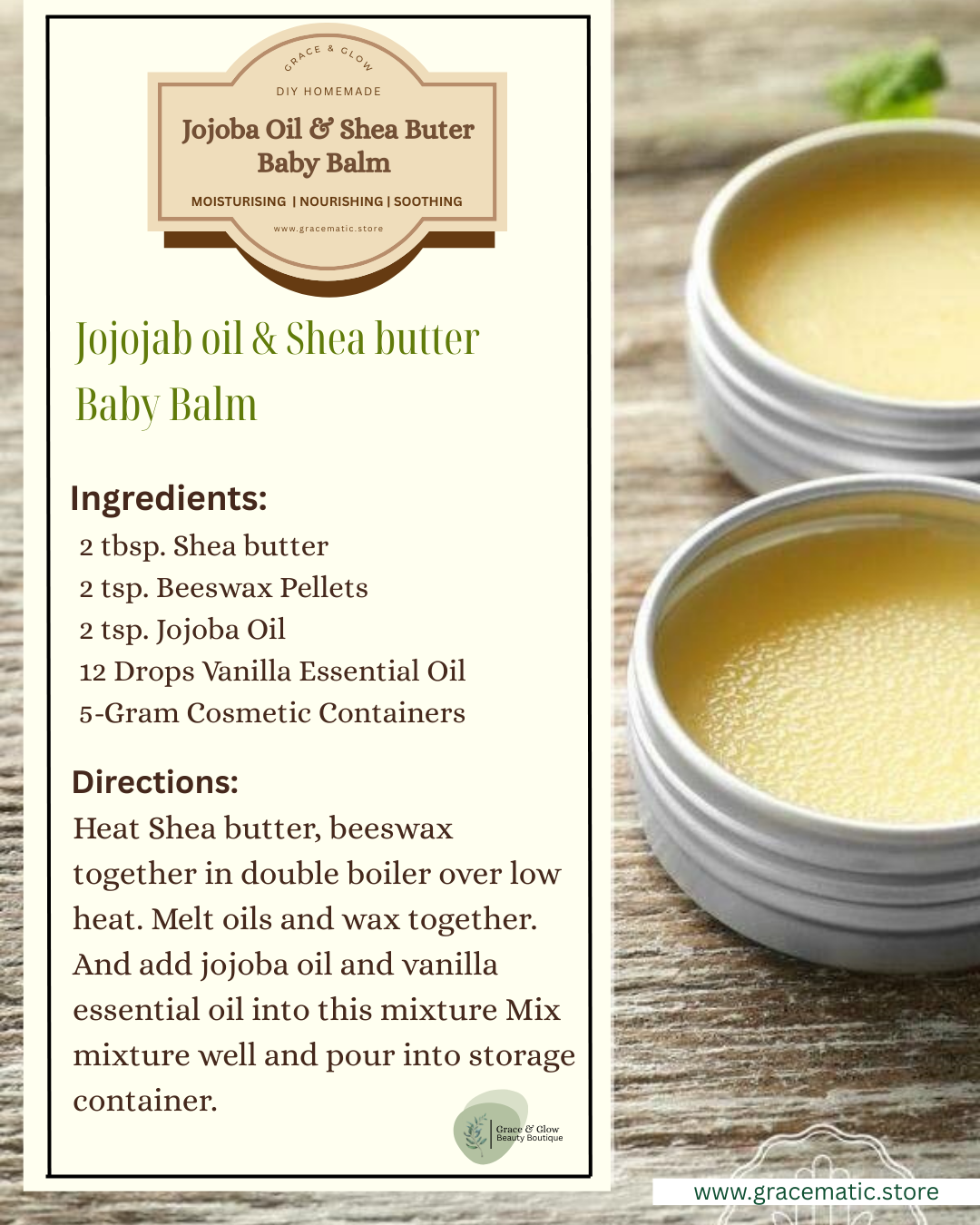 👶 Baby Balm – Jojoba Oil & Shea Butter