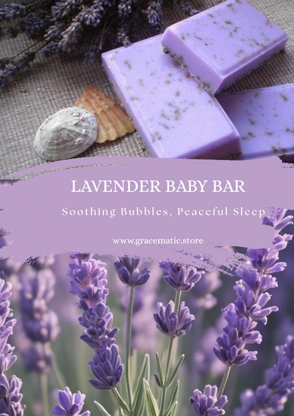 🌿 Baby Soap Bar – Lavender Calm