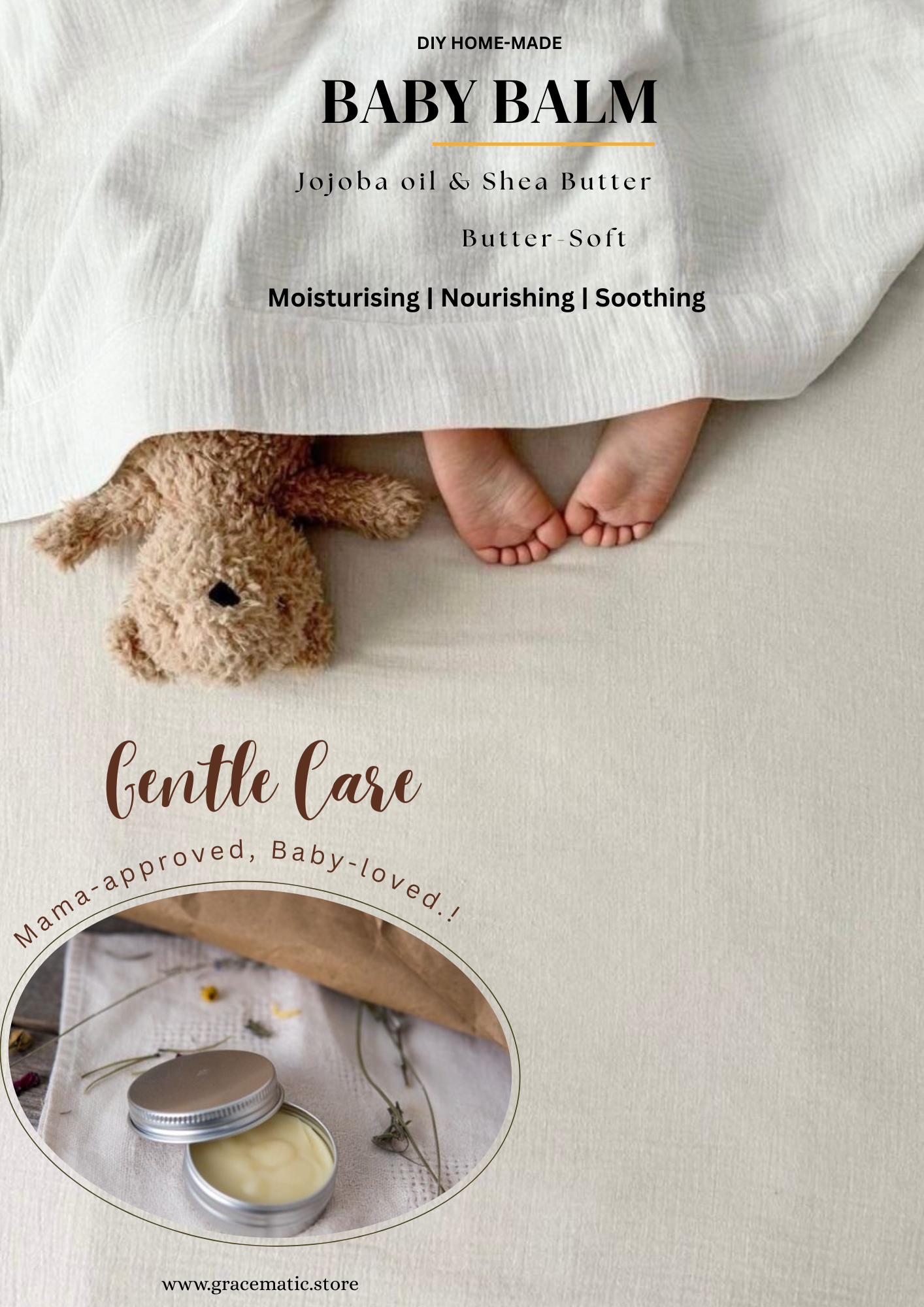 👶 Baby Balm – Jojoba Oil & Shea Butter 50g