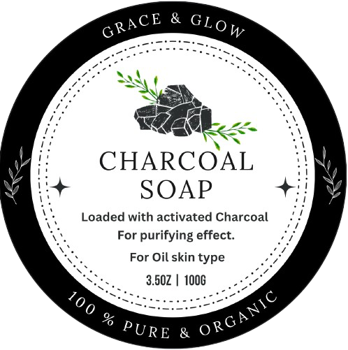 🖤 Charcoal Infused Whitening Cleanser Soap Bar – Deep Detox & Purification