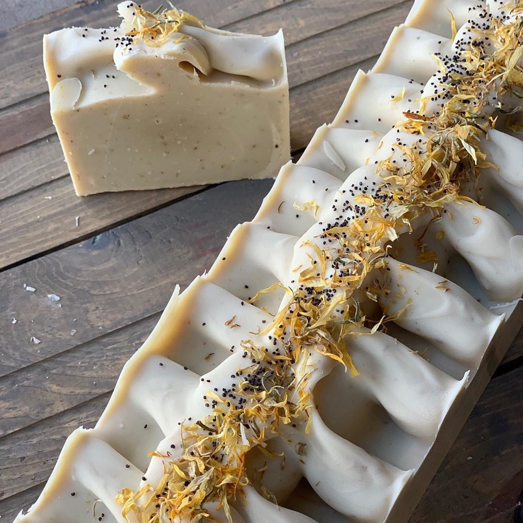 🌼 Marigold Soap Bar (Cold Process)