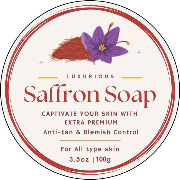 ✨ Saffron & Kojic Acid Whitening Soap Bar – Radiance in Every Wash