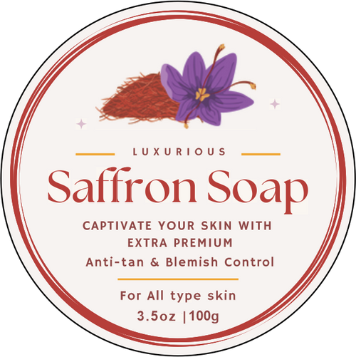✨ Saffron & Kojic Acid Whitening Soap Bar – Radiance in Every Wash