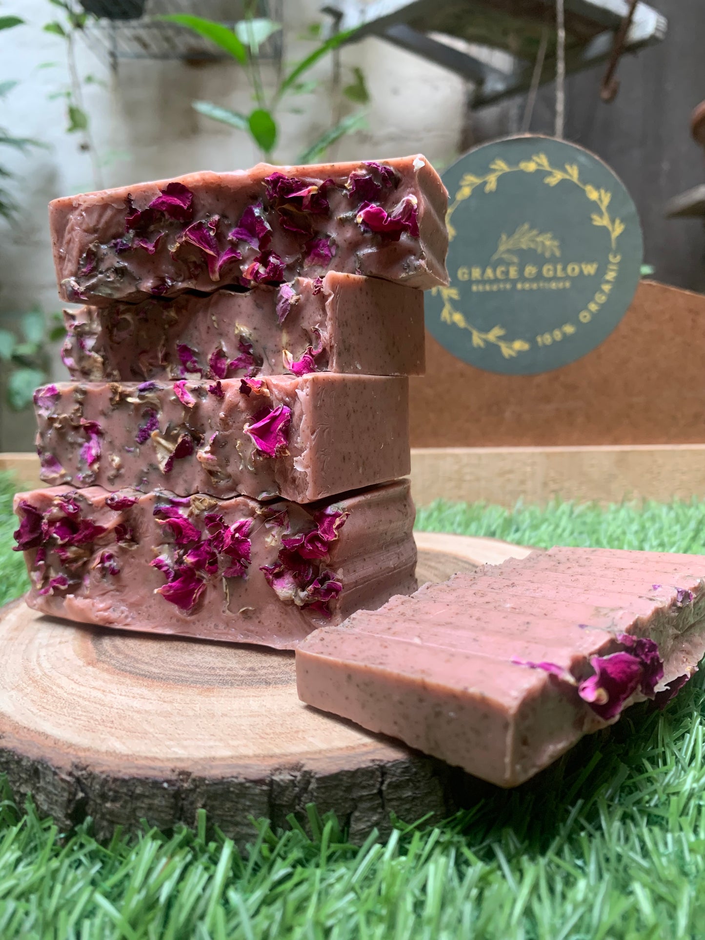 Pack of 4- Rose Petals Soap Bar – Simple & Natural Glow-Up