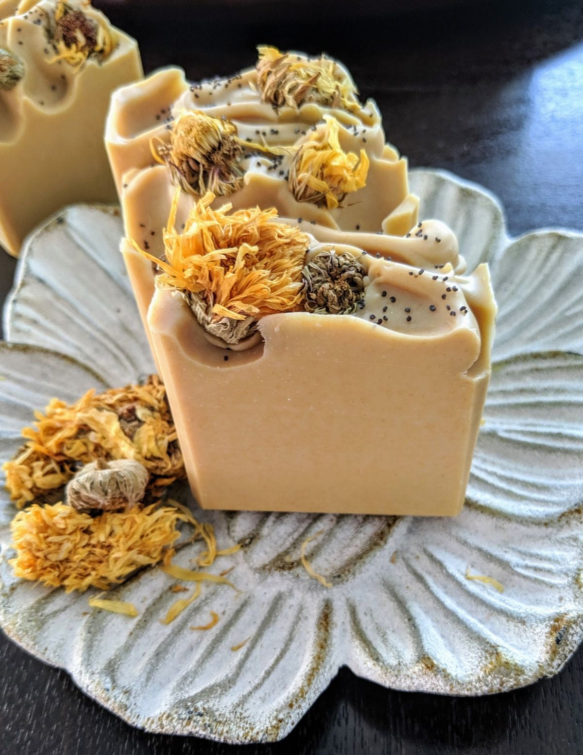 🌼 Marigold Soap Bar (Cold Process)