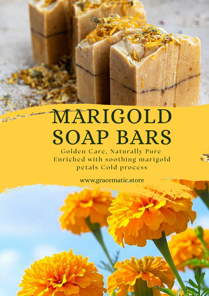 🌼 Marigold Soap Bar (Cold Process)