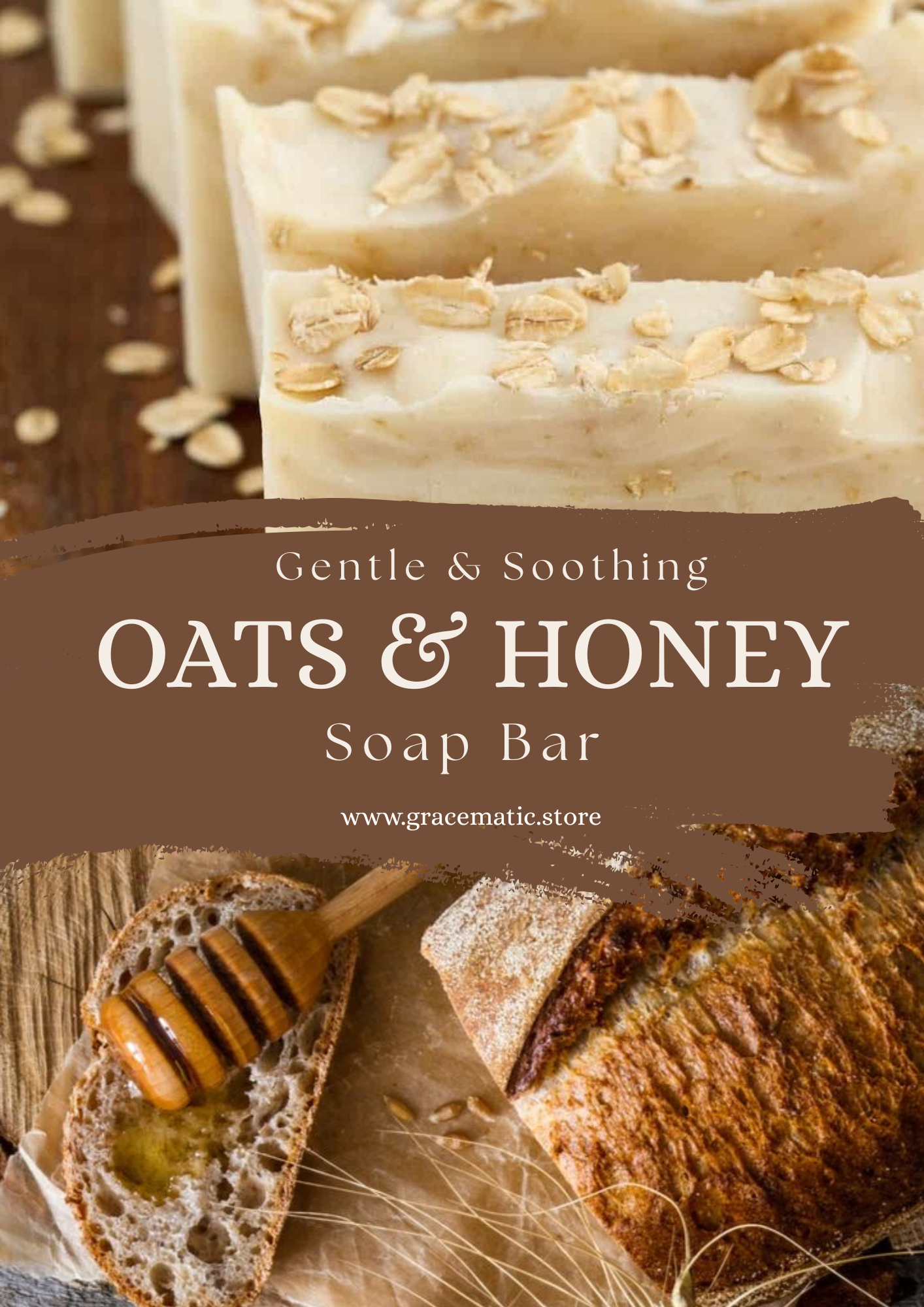 🌾🍯 Oats & Honey Soap Bar – Deep Moisture & Comfort 100g